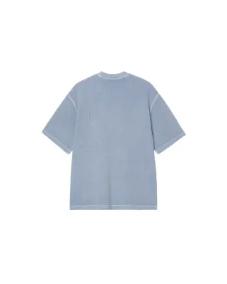 S/S Nelson Waffle T-Shirt Gentle Blue Garment Dyed — photo 2