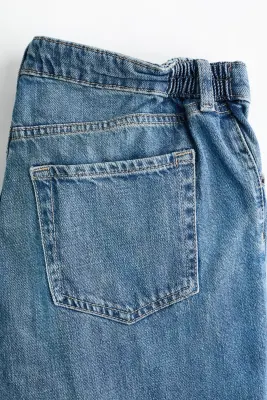 MAMA Wide Low Jeans - Bleu denim — photo 4