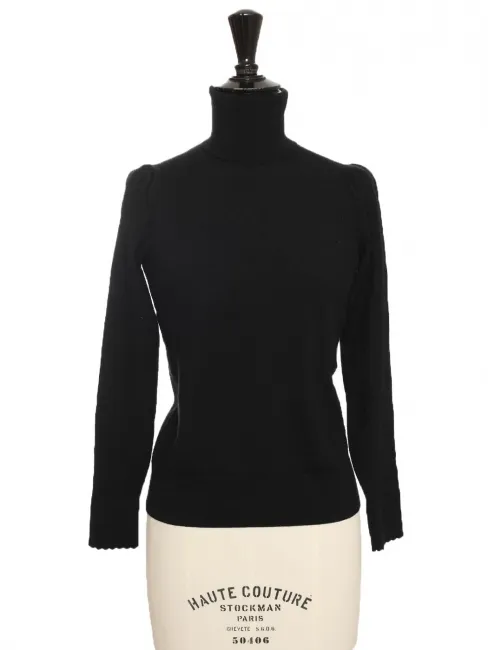 Pull col roulé en laine noire Prix boutique 690€ Taille XS/S