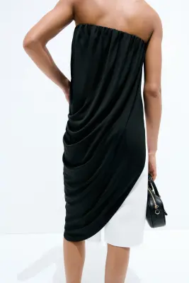 Top bandeau asymétrique - Noir — photo 3