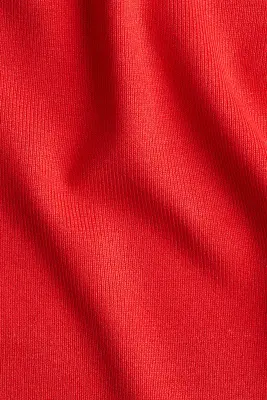 T-shirt en maille fine - Rouge vif — photo 3