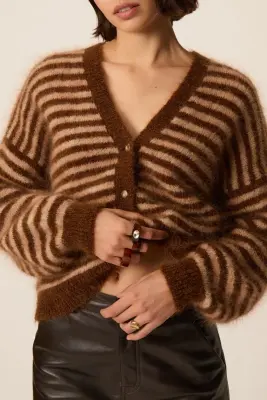 Gilet Alvaro Cognac Chiné Blush Chiné — photo 5