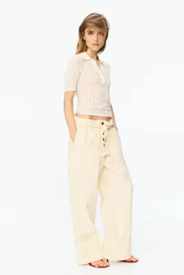 Polo en maille pointelle - Blanc — photo 2