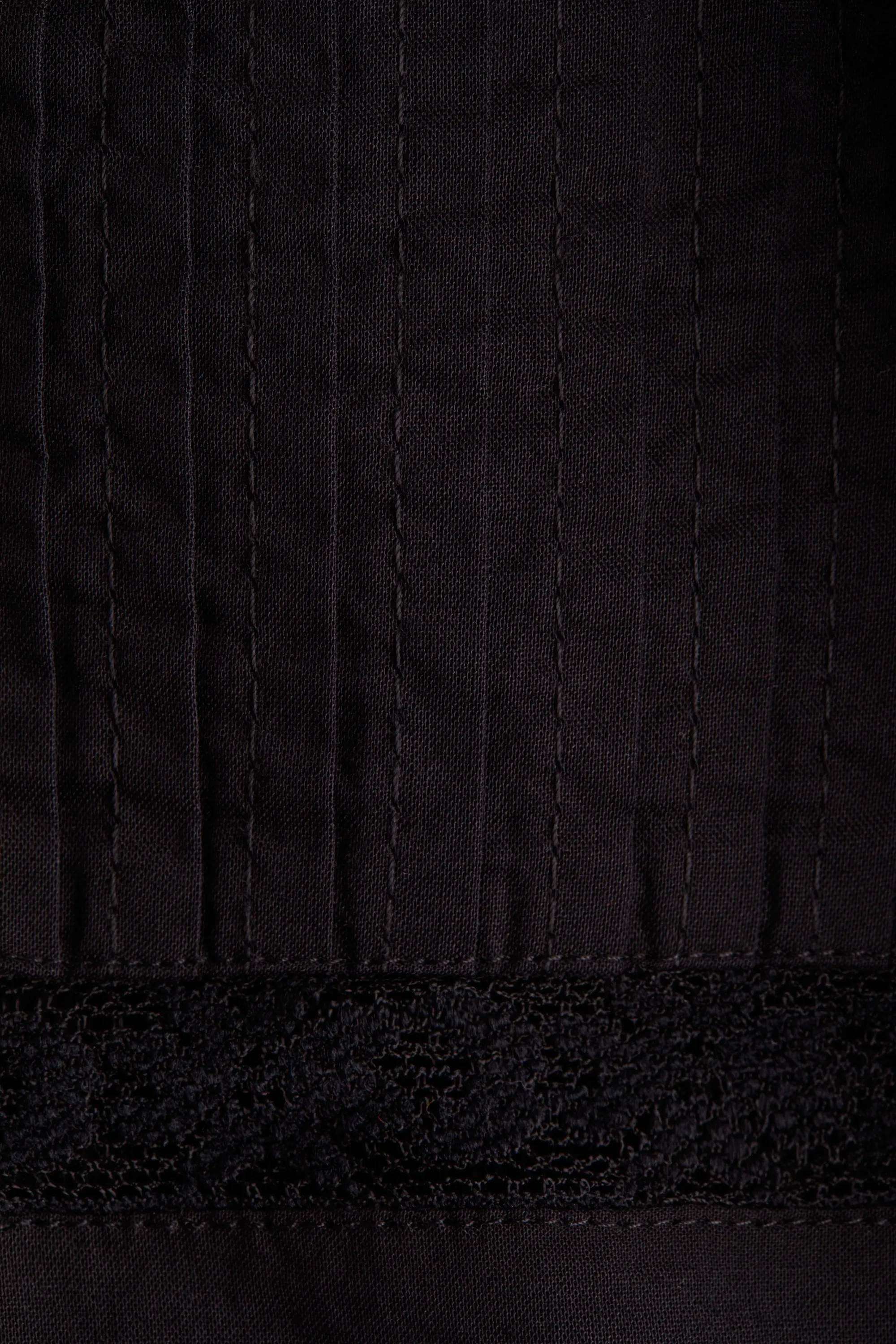 Flounce-trimmed strappy top - Noir