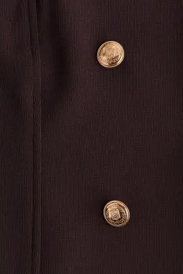 Veste à boutons en jersey - Marron foncé — photo 5