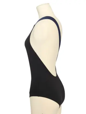 Maillot de bain une pièce asymétrique noir et bleu marine Prix Boutique 500€ Taille XS/S — photo 4