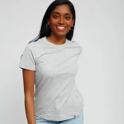 T-shirt Mauricette gris chiné — photo 1