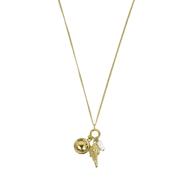 Sautoir avec pendentifs marins, en acier inoxydable Marina
