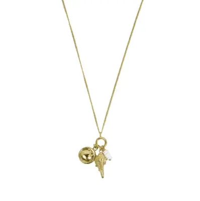 Sautoir avec pendentifs marins, en acier inoxydable Marina — photo 1