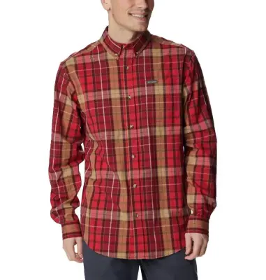 COLUMBIA RAPID RIVERS CHEMISE CARREAUX Rouge — photo 2