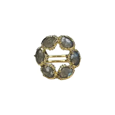Bague ronde Labradorite - Au Fil de LO — photo 1