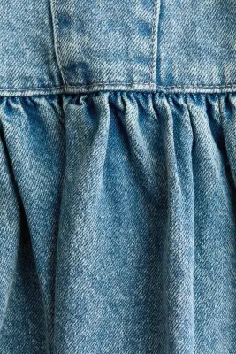 Robe en denim avec jupe évasée - Bleu denim — photo 4