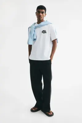 T-shirt imprimé Relaxed Fit - Blanc/Only Getting Started — photo 1