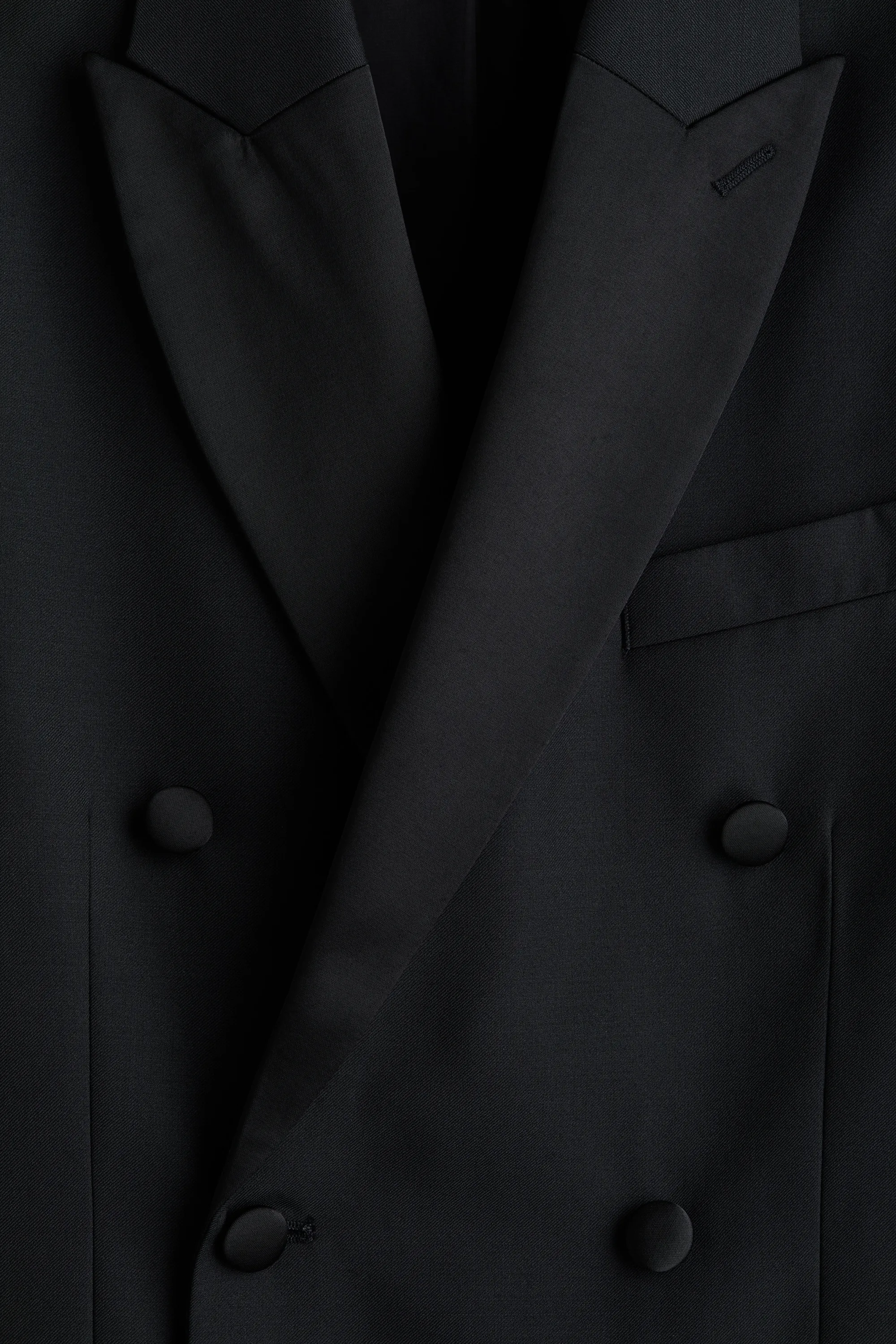 Veste de smoking Relaxed Fit en laine mélangée - Noir