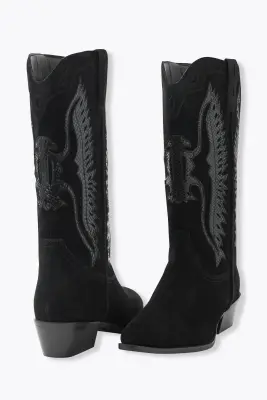 Bottes western en cuir Femme — photo 3