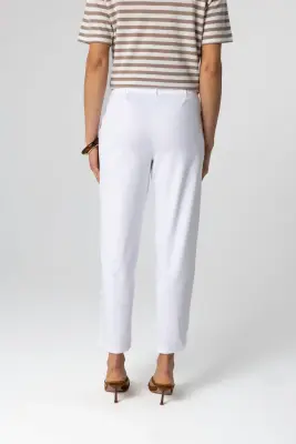 Pantalon Blanc en Coton Supima — photo 4