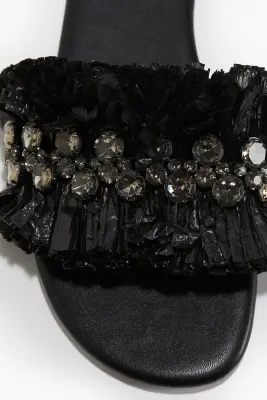 Sandales à strass - Noir — photo 2