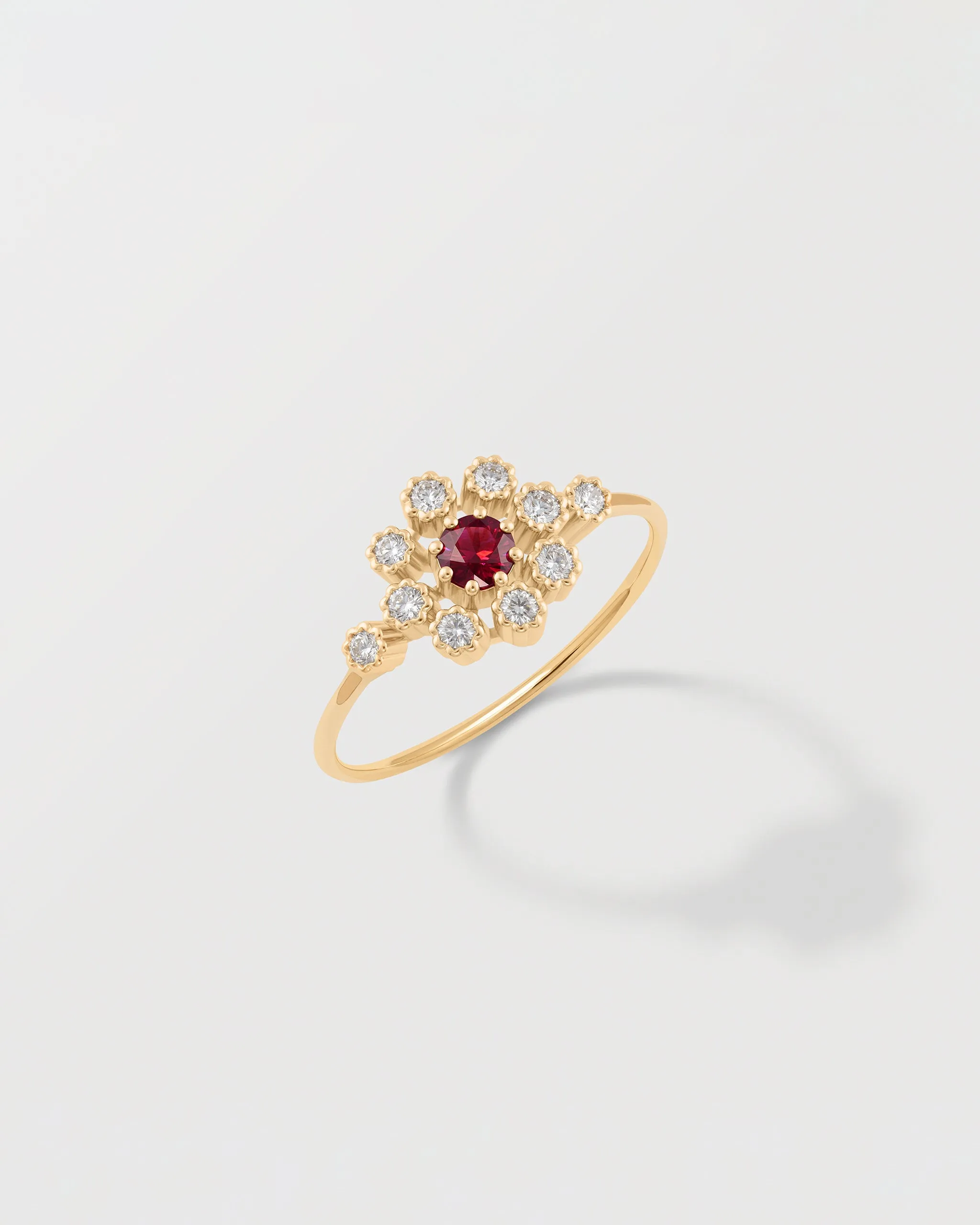 BAGUE BRUNE - Or rose 18 carats