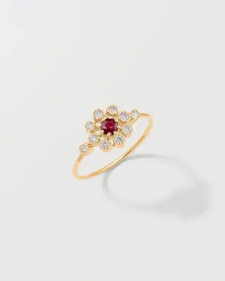 BAGUE BRUNE - Or rose 18 carats — photo 1