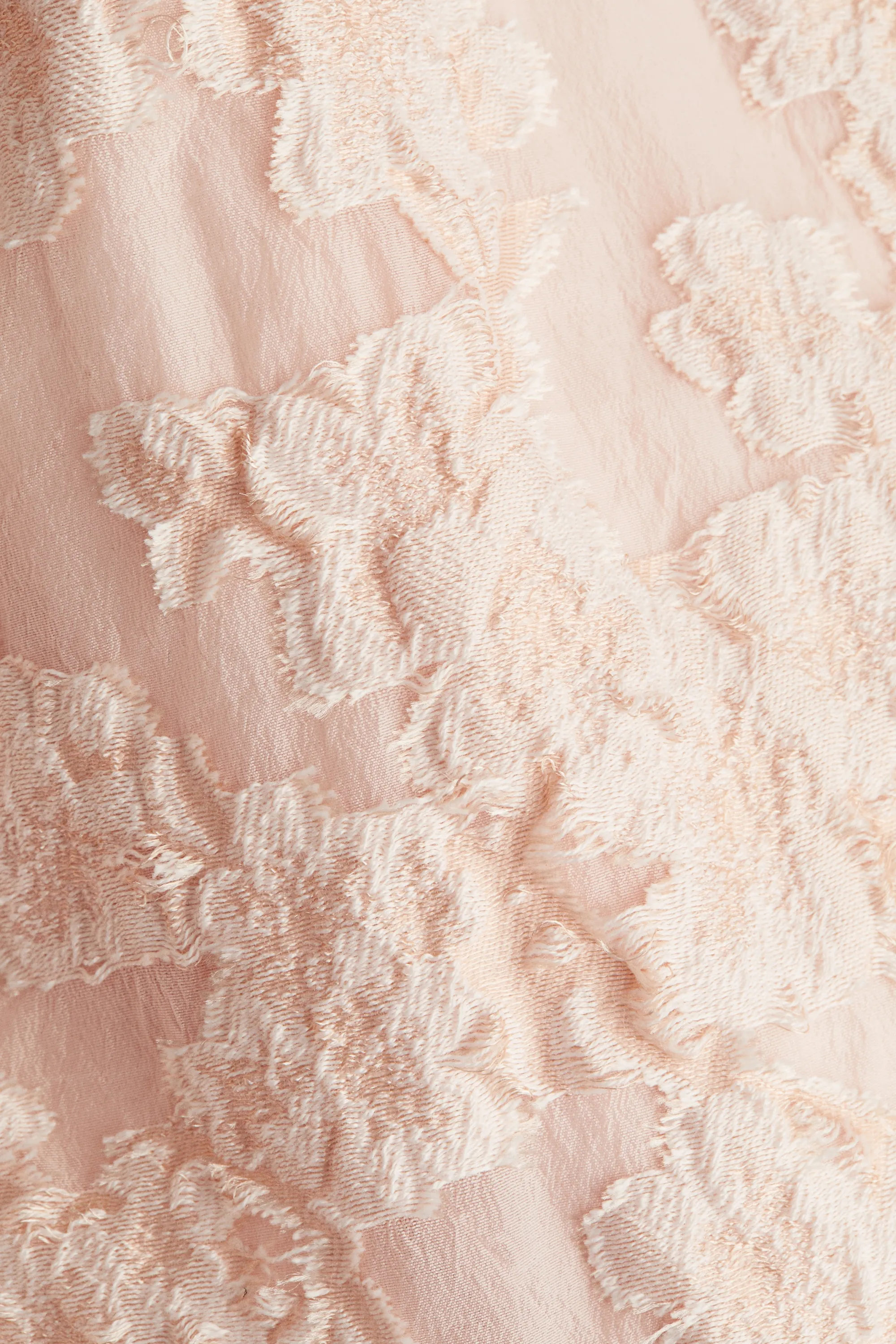 Jupe longue en tissu jacquard - Rose poudré