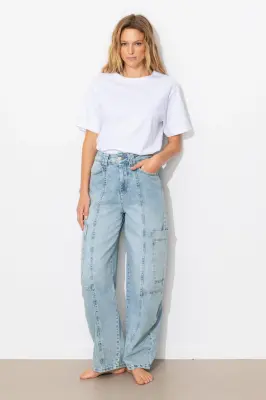 Jean balloon cargo Femme — photo 2