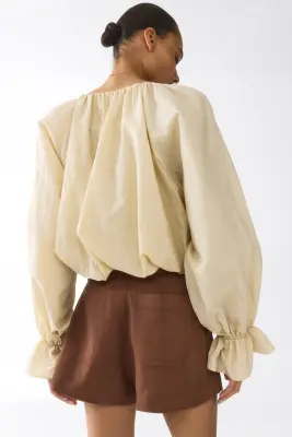 Short chic avec ceinture - Marron — photo 3