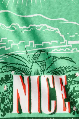 T-shirt oversize imprimé - Crème/Nice — photo 4