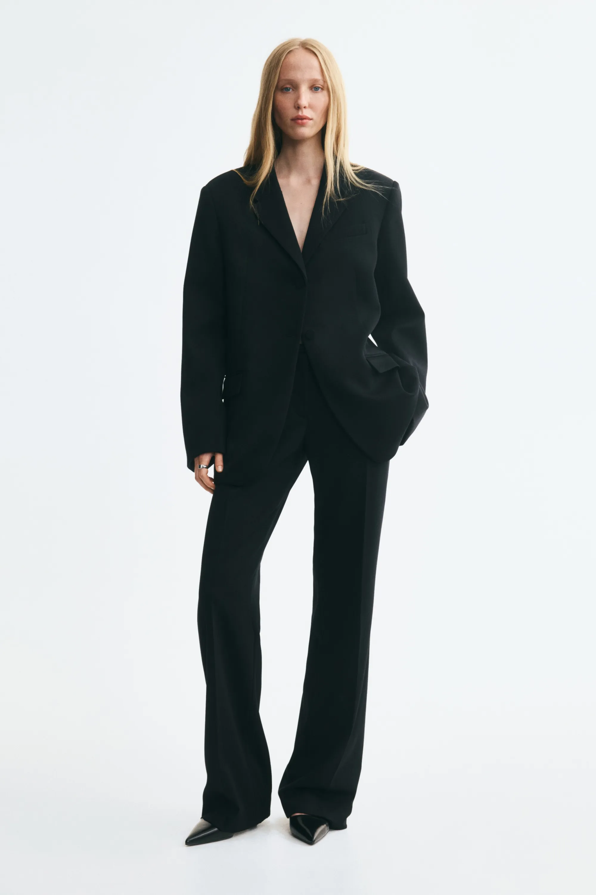 Blazer oversize avec dos ouvert - Noir