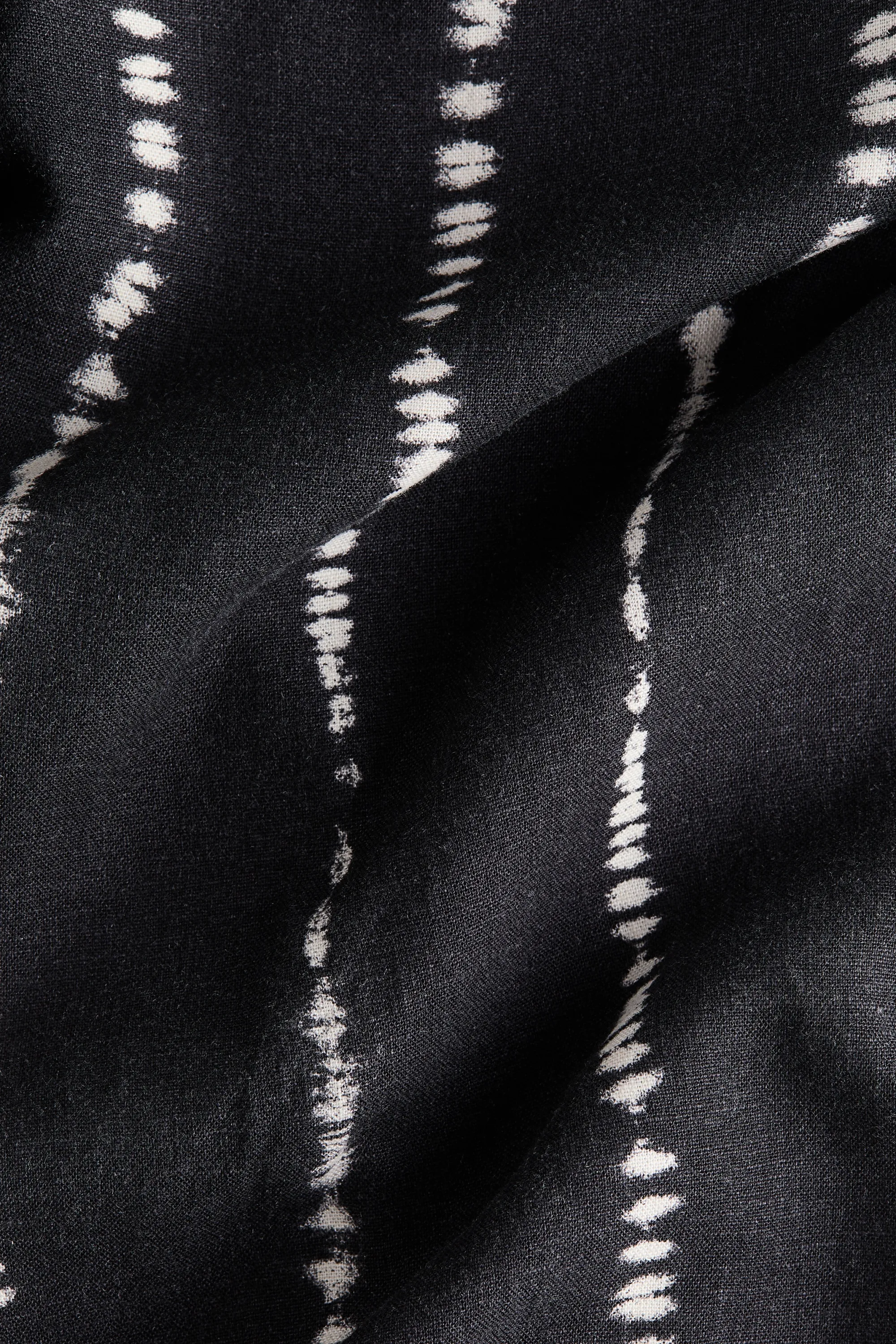 Pantalon à cordon en lin mélangé - Gris foncé/batik