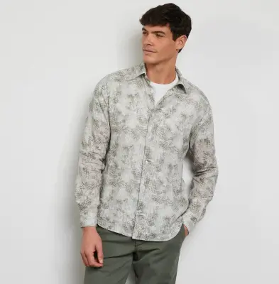 EDEN PARK CHEMISE PALMIER Kaki — photo 2