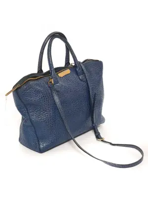 Sac Dewsbury Convertible Tote Heritage en cuir grainé bleu à bandoulière Prix boutique 1800€ — photo 3
