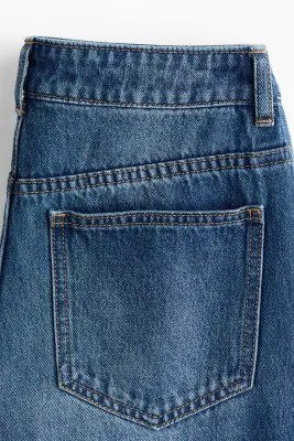 Barrel High Waist Ankle Jeans - Bleu denim foncé — photo 5
