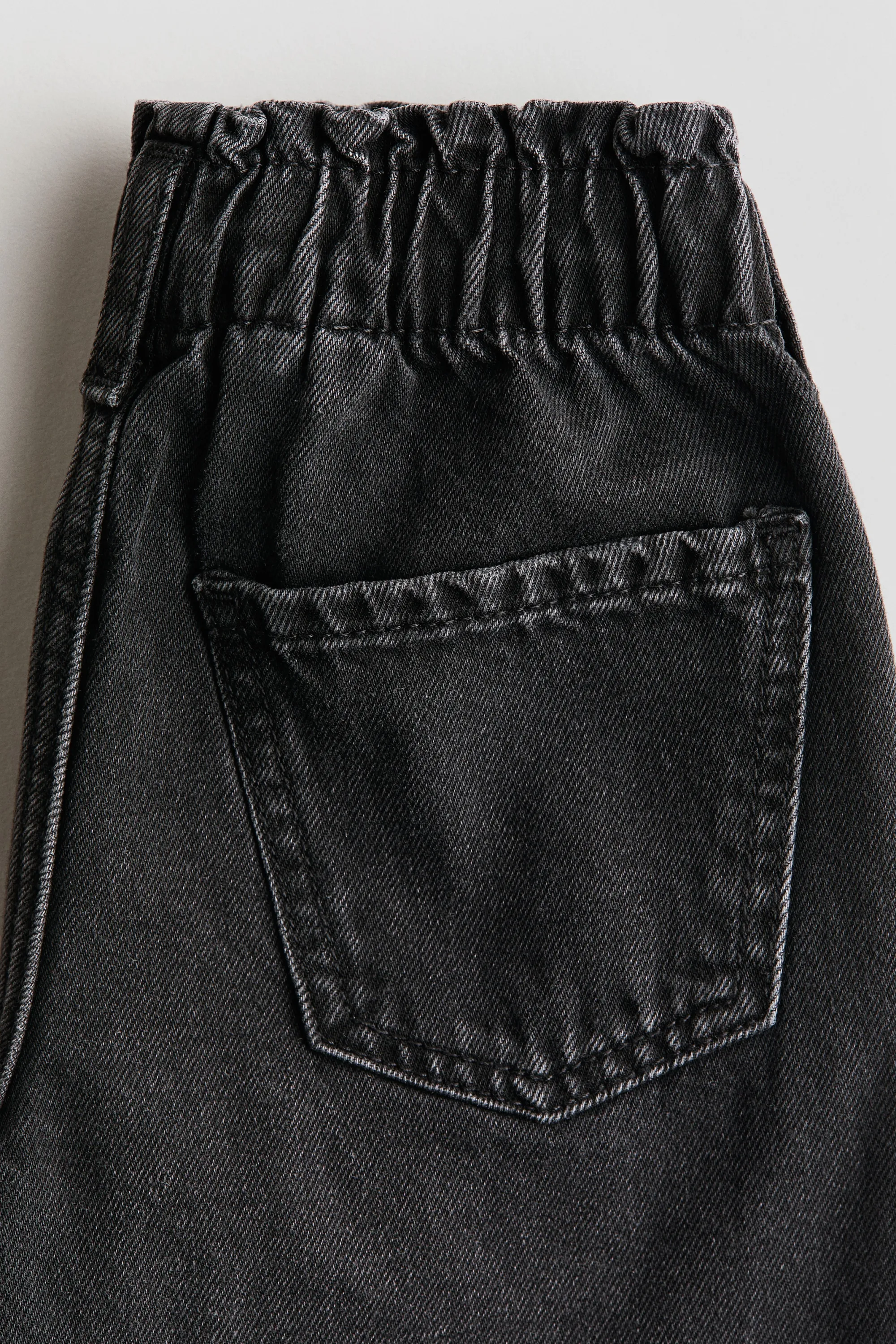 Jean paper bag Relaxed - Noir denim