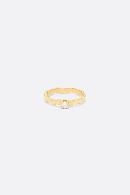 BAGUE REINE SOLITAIRE - Or jaune 18 carats — photo 4