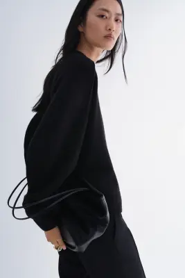 Pull en cachemire mélangé - Noir — photo 2