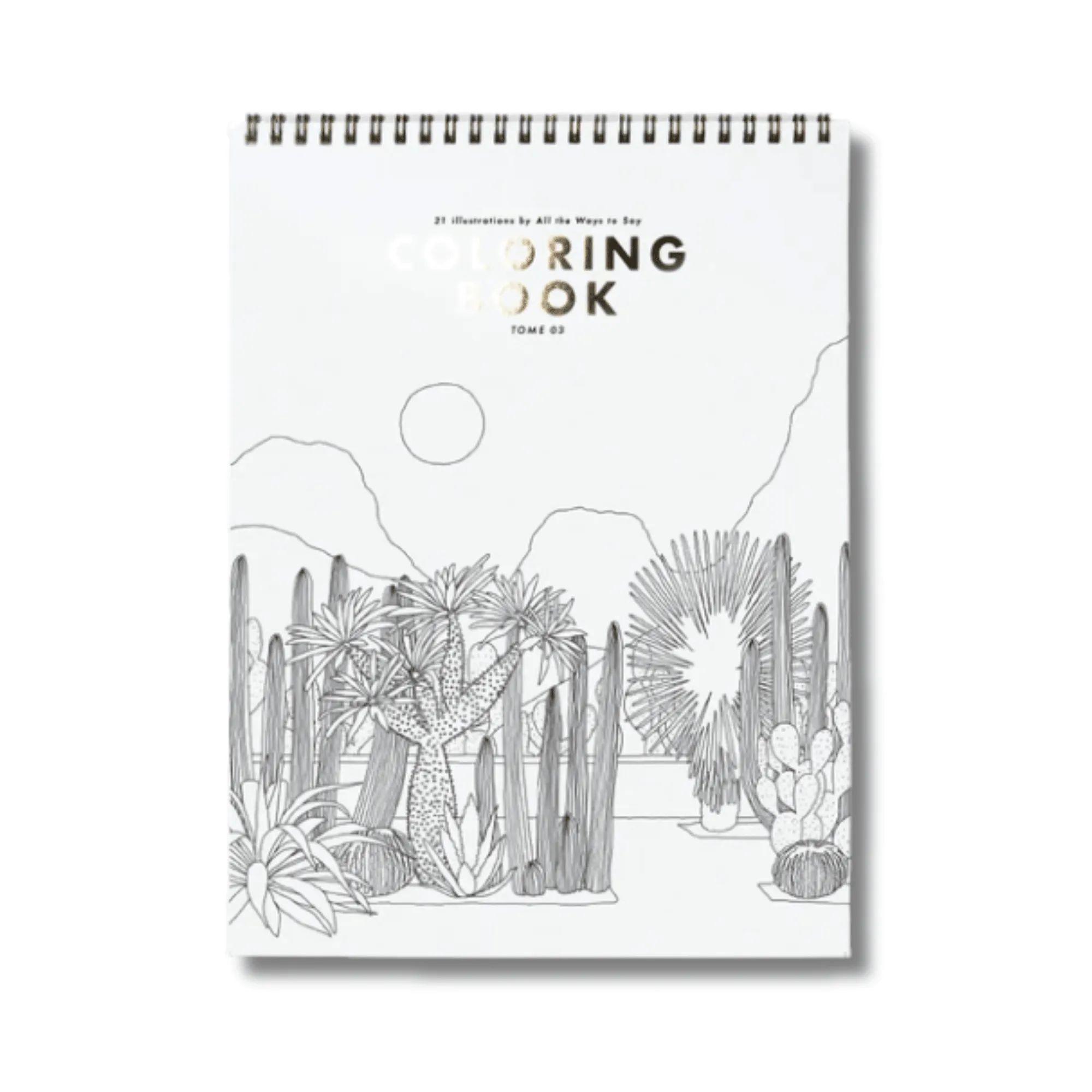 Carnet de coloriage pour adultes Cactus & Plants