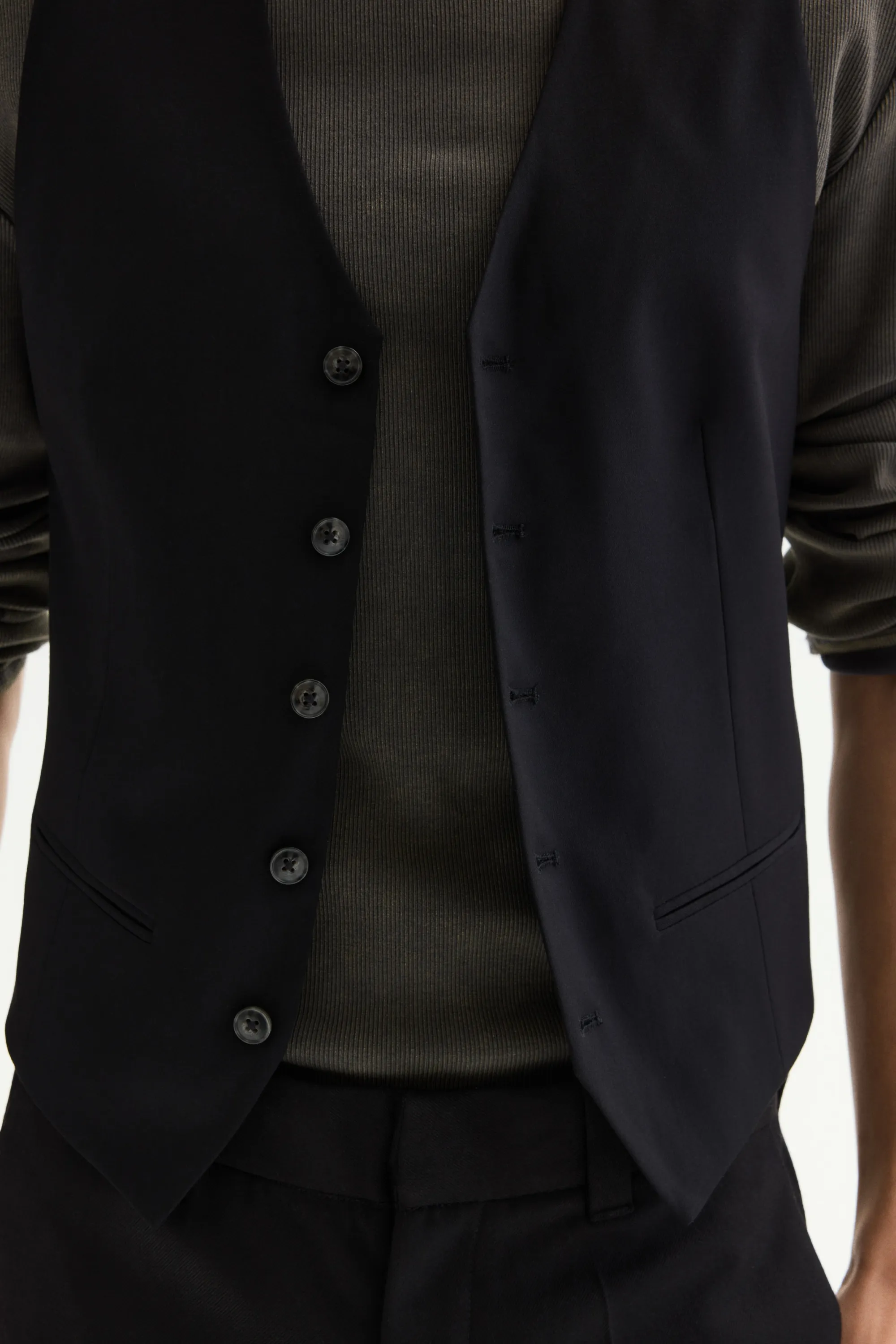 Gilet de costume Slim Fit - Noir