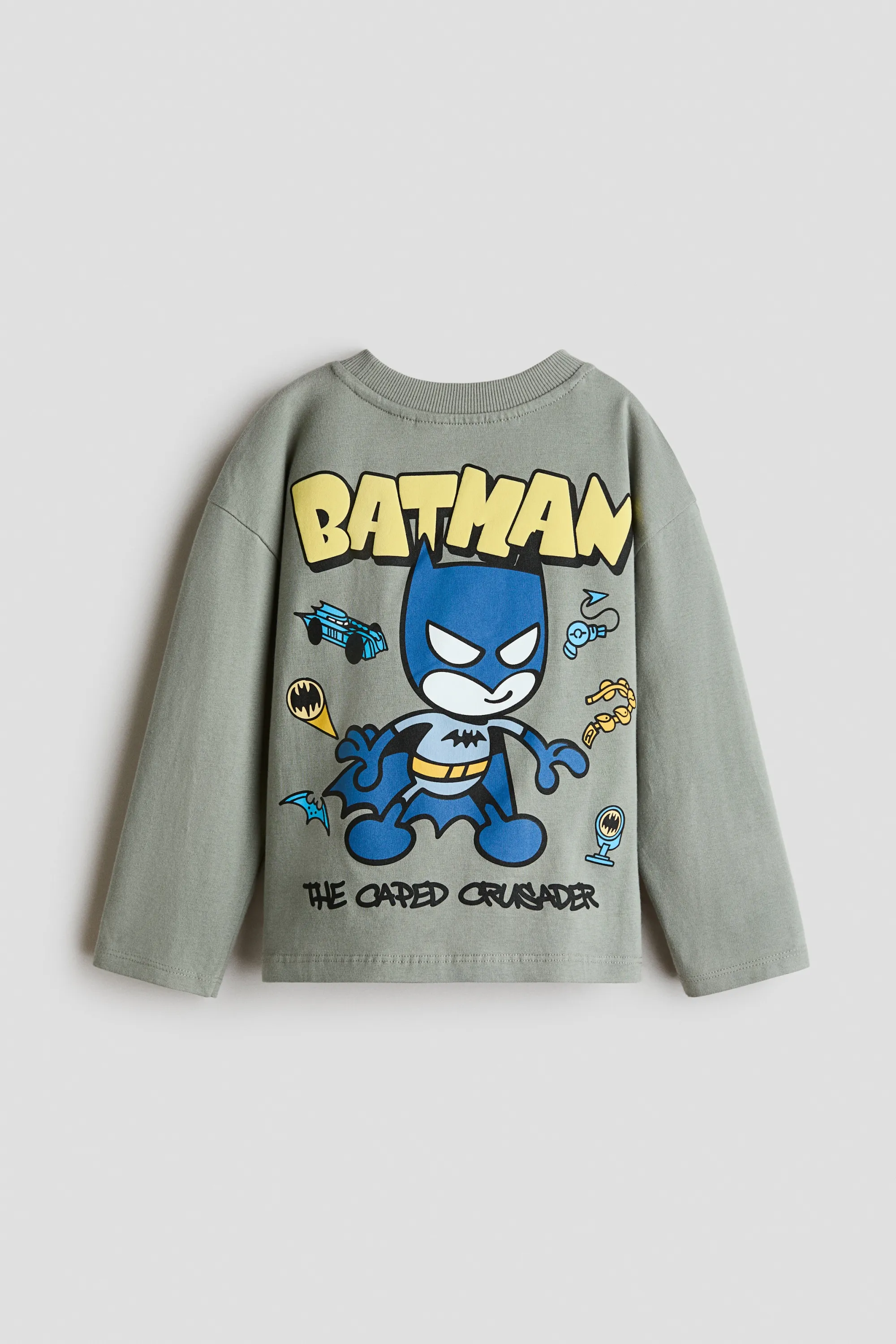 T-shirt imprimé à manches longues - Vert ancien clair/Batman