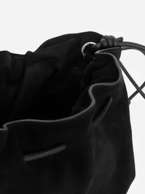 Pochette en cuir suédé - Noir — photo 3
