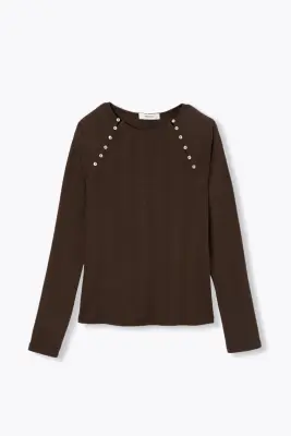 T-shirt en coton pointelle