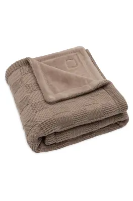 Couverture 75x100cm - Box Knit/velvet - Box Knit/milky Coffee — photo 5