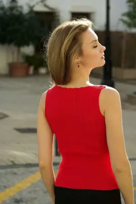 Ciel Knit Top - Red — photo 5