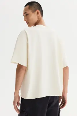 T-shirt boxy Oversized Fit - Blanc — photo 2