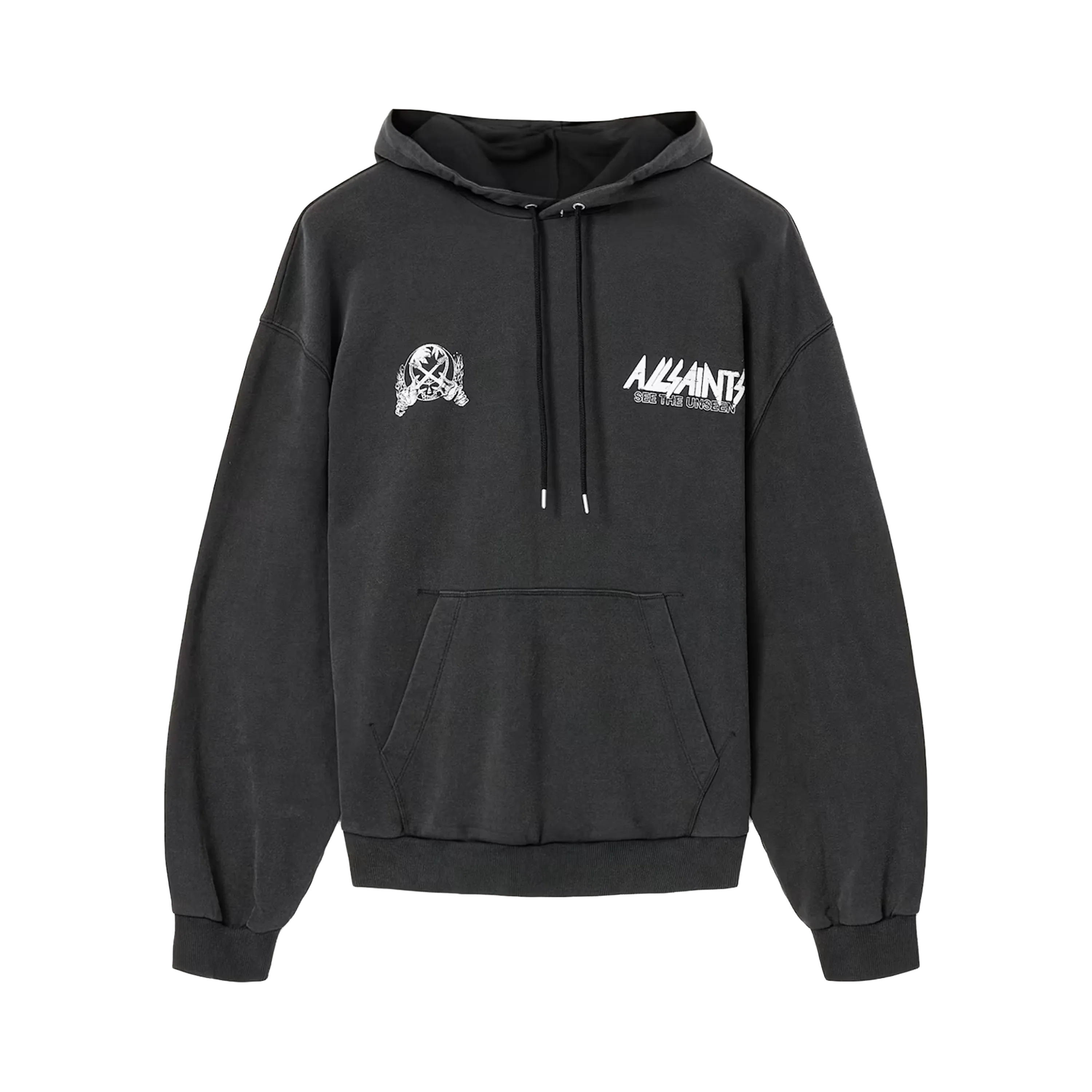 ALLSAINTS Chromium Hoodie Washed Black