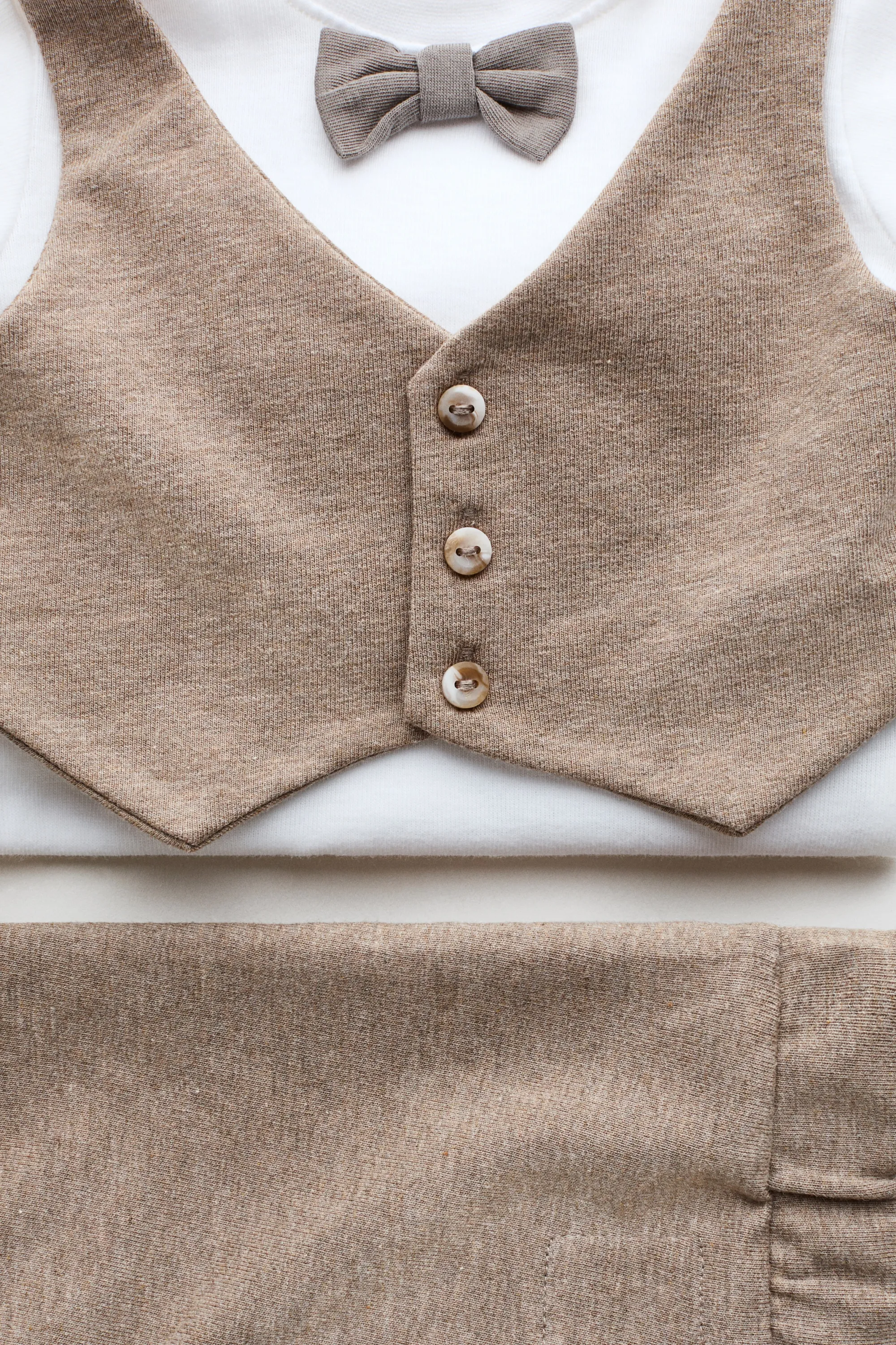 Ensemble habillé 2 pièces - Beige/blanc