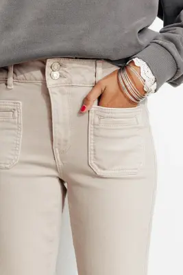 EUGENE pantalon bootcut toile — photo 5