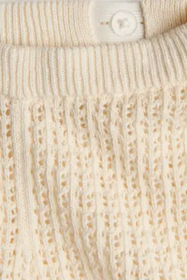 Ensemble 2 pièces en pointelle de coton - Crème — photo 3