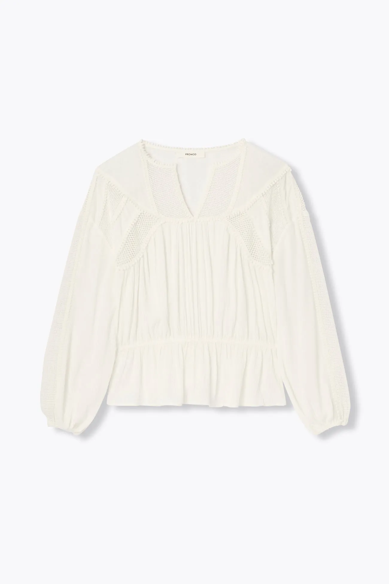 Blouse rétro unie Femme
