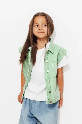 Veste jean color LEONIE enfant — photo 3