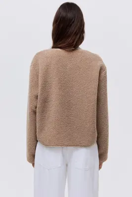 Veste en tissu Teddy bear - Beige ancien — photo 4